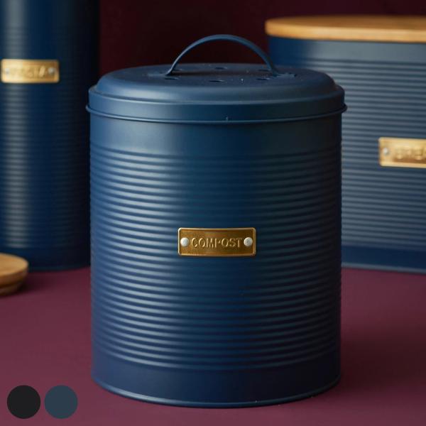 サイズ/約高さ24cm直径：約17cm容量/約2.5L内容量/1個材質/本体、フタ：鉄内側バケツ：ポリプロピレン種類/BLACK、Navy生産国/中国製食器洗い乾燥機/使用不可●英国のキッチン・ハウスウェアブランド「TYPHOON」の容量2...