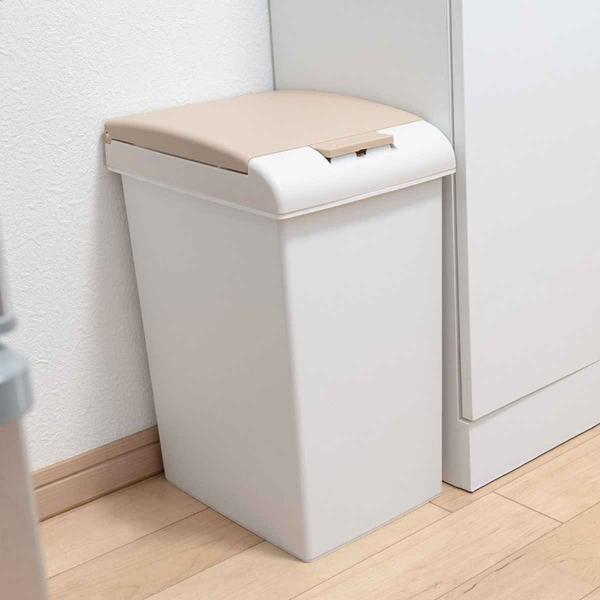 ゴミ箱 20L パッキン付 パッキンプッシュ （ ごみ箱 20リットル パッキン プッシュ式 プッシュペール 分別 ふた付き コンパクト ）