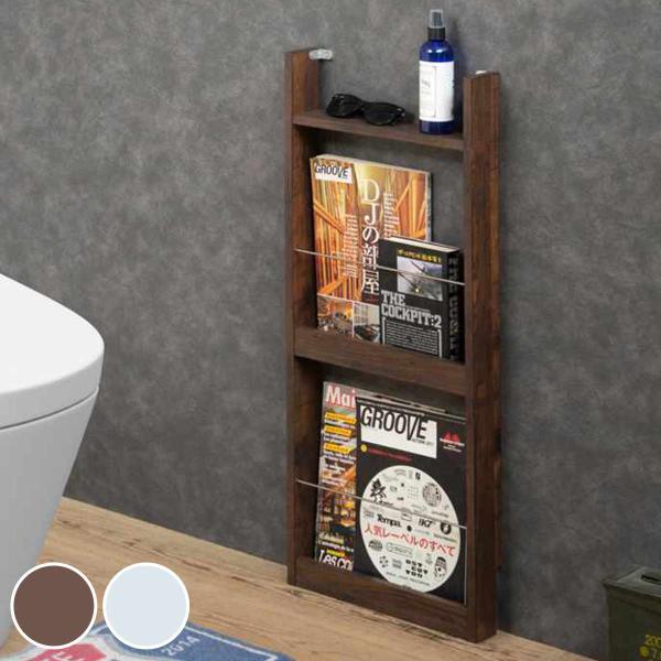 サイズ/約幅36×奥行7×高さ85.5cm重量/約2kg内容量/1台付属品：L字金具2個材質/本体：強化プリント紙化粧繊維板ポール：ステンレス種類/ブラウン、ホワイト棚板1枚あたり耐荷重/2kg組立状態/お客様組立品●奥行わずか7cm、薄型...