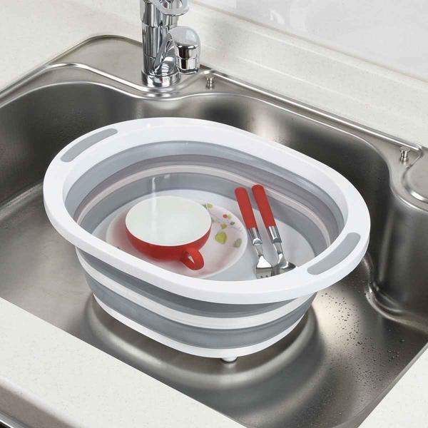 サイズ/使用時：約幅40×奥行31.5×高さ15cm収納時：約幅40×奥行31.5×高さ3.5cmまな板部寸法：約縦28.5×横24.5cm重量/約524g内容量/1個材質/ポリプロピレン・熱可塑性エラストマー原産国/中国耐熱温度/60度耐...