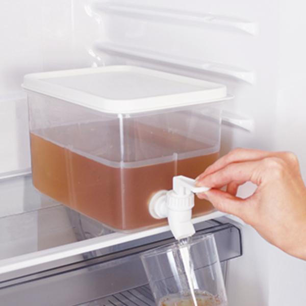 ドリンクサーバー 蛇口付き 3L 冷蔵庫 プラスチック （ 麦茶ポット 冷水器 ピッチャー ウォータージャグ ）