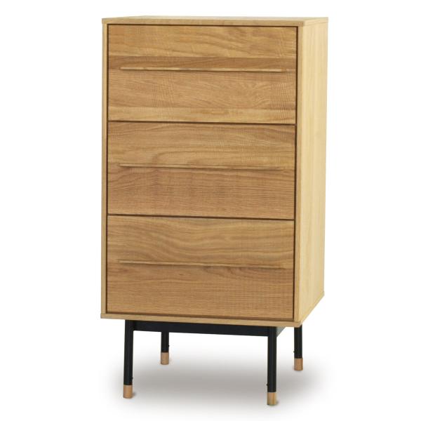 起立木工　サイドチェスト 3段 オーク無垢材 鋸目デザイン 幅60cm interior-palette_443164