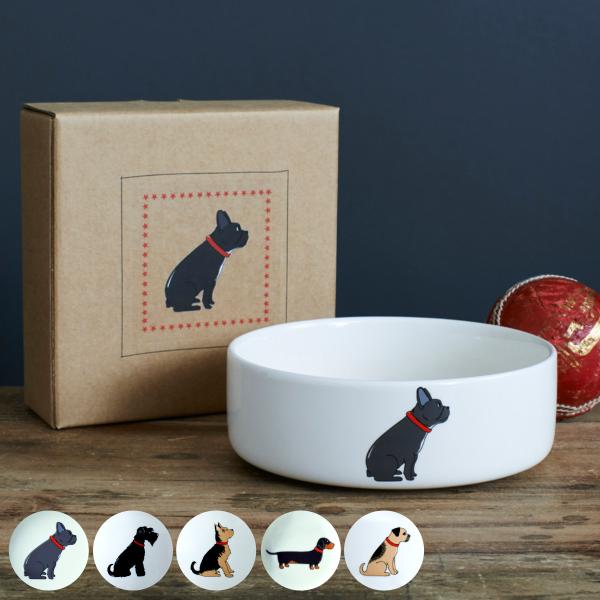 フードボウル ドッグボウル 小 Sweet William 小型犬 犬用食器 陶器 （ 小型犬用 犬用 食器 皿 エサ入れ 餌入れ おしゃれ かわいい ）
