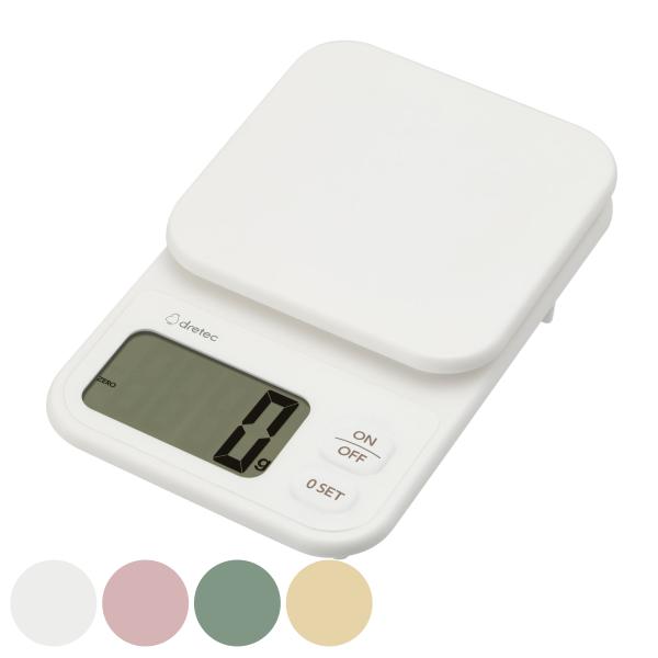 デジタルスケール 2kg エクレ 計量器 ドリテック （ dretec スケール キッチンスケール クッキングスケール デジタル 電池式 ）