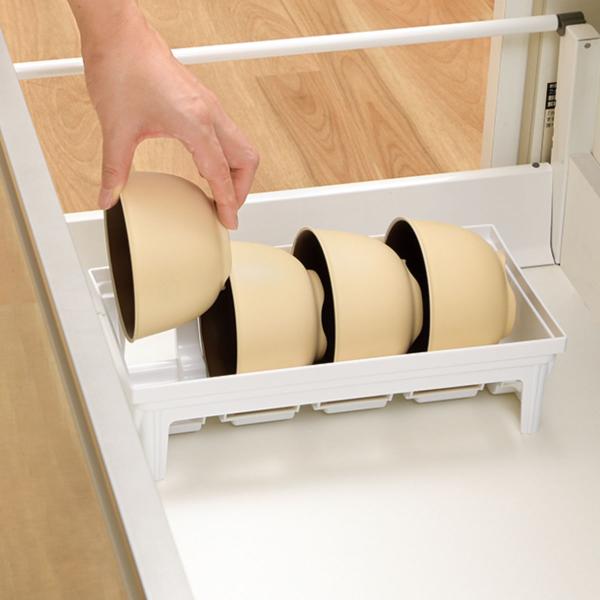 サイズ/約幅28×奥行14×高さ7.6cm重量/約150g内容量/本体1個、ジョイント1個材質/ポリプロピレン生産国/日本製耐熱温度/120度対応サイズ/対応するお皿：直径 約8〜13cm●トトノシリーズの引き出し用お椀スタンドです。●キッ...