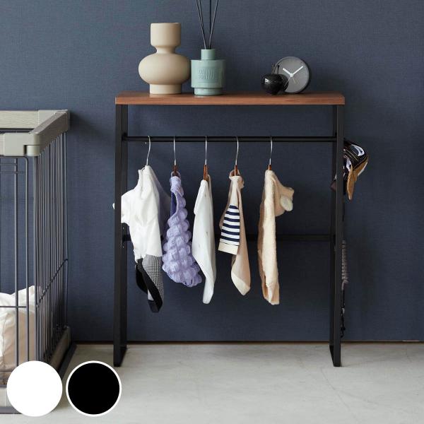 サイズ/約幅50×奥行21×高さ60cm内寸ハンガー部：幅48×高さ49cm重量/約2950g内容量/1台付属品：フック×2、緩衝材×4材質/本体：スチール（粉体塗装）天板：天然木化粧繊維板（ラッカー塗装）種類/ホワイト、ブラック生産国/中...