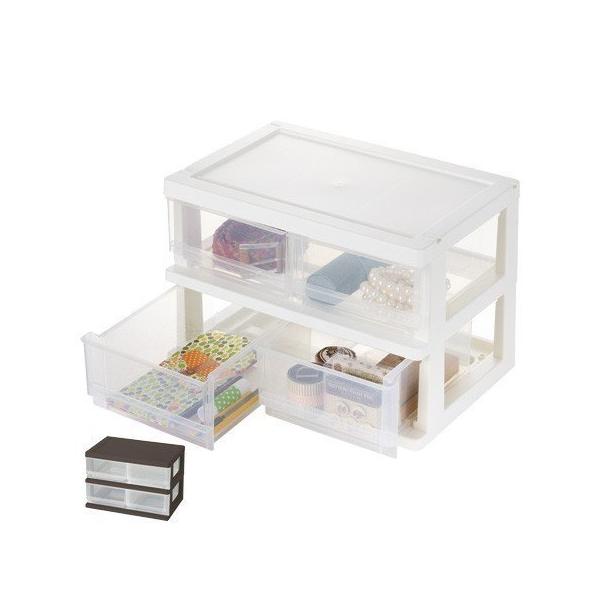 収納ケース 2段4杯 引き出し カラーボックス用 コワケース プラスチック製 小物収納ケース 小物入れ インナーボックス 積み重ね 連結 インテリアパレットヤフー店 通販 Yahoo ショッピング