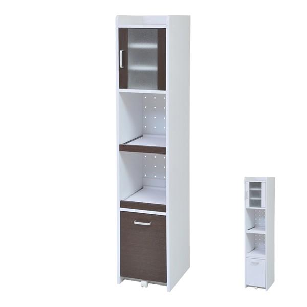 スリムキッチンラック 食器棚 すきま収納 高さ160cm ダークブラウン □在庫限り・入荷なし□ スリムラック 食器棚 すき間収納 高さ160cm