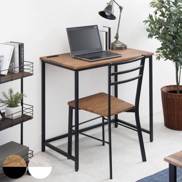 サイズ/デスク：約幅80×奥行45×高さ72cmチェア：約幅38.5×奥行45×高さ79.5cm、座面高 約42cm内容量/デスク：1台チェア：1脚材質/合成樹脂化粧繊維板（塩化ビニル樹脂）、スチール種類/ブラウン、ホワイト生産国/中国製ア...