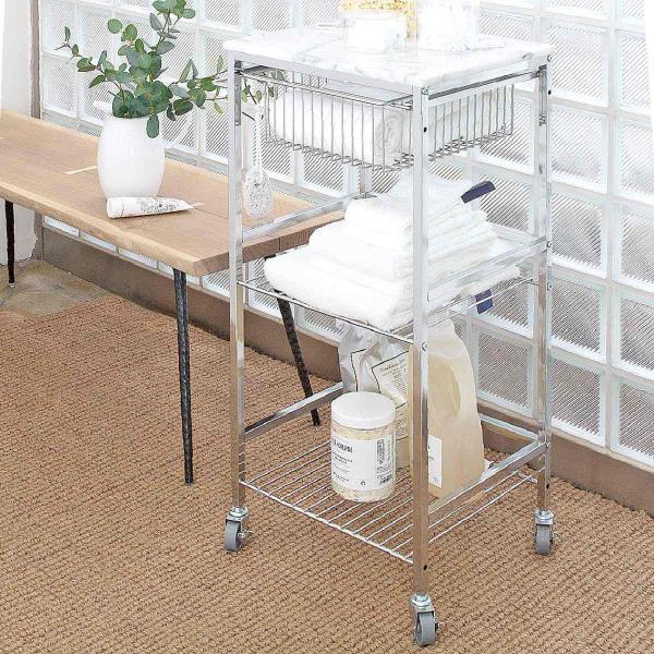 アスプルンド マーブルトップトローリーS 天然大理石 キッチンワゴン