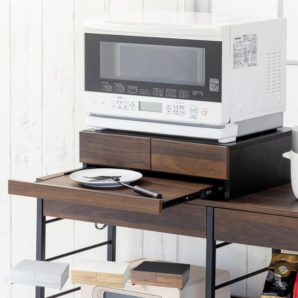 サイズ/約幅50×奥行40×高さ15cm有効奥行：約38.5cmトレー内寸：約幅44×奥行31cm引き出し：約幅17×奥行31×高さ5cm（1個あたり）内容量/1台材質/パーティクルボード（メラミン貼り）種類/ダークブラウン、ナチュラル、ホ...