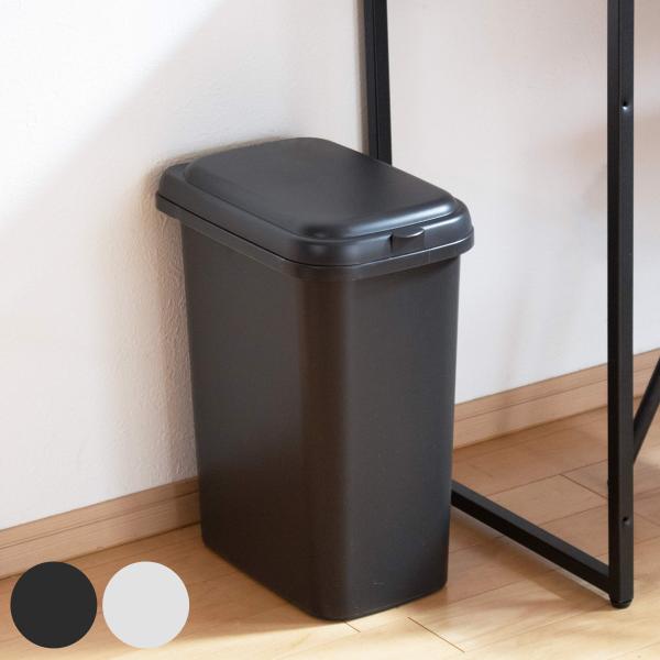 ゴミ箱 20L エコペール 袋止め付き シンプル （ ごみ箱 20リットル ふた付き 幅22.5cm 高さ44.5cm 縦型 コンパクト スリム 分別 ）