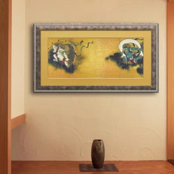 アートパネル 尾形 光琳 『風神雷神図屏風』 101×56cm （ 絵画 絵