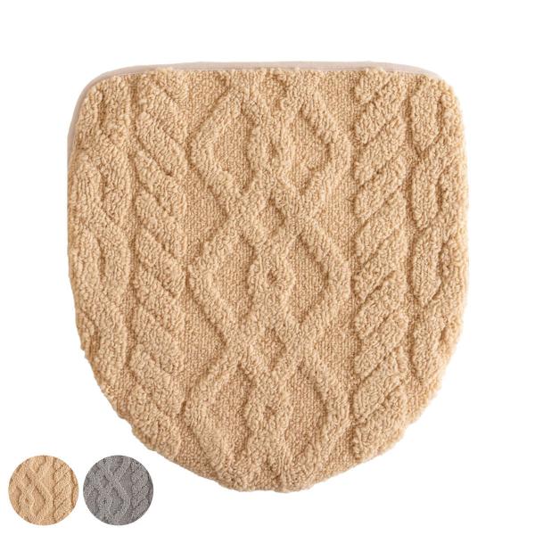 サイズ/洗浄暖房型・普通型（O型・U型）兼用内容量/1枚材質/ポリプロピレン100％（吸着シート：アクリル樹脂）種類/ベージュ、グレー生産国/中国製洗濯/洗濯機使用可能●「縄」や「命綱」がモチーフのアランニット柄を表現したトイレタリーシリー...