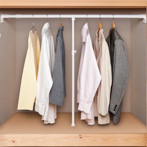 サイズ/約幅6×奥行3.4×高さ70.5〜118cm取付範囲：約高さ68〜115cm重量/約300g内容量/1本材質/本体：樹脂コーティングスチールパイプΦ2.2/Φ1.9cm部品：ABS樹脂、EVA樹脂金属部品：スチール（メッキ）生産国/...