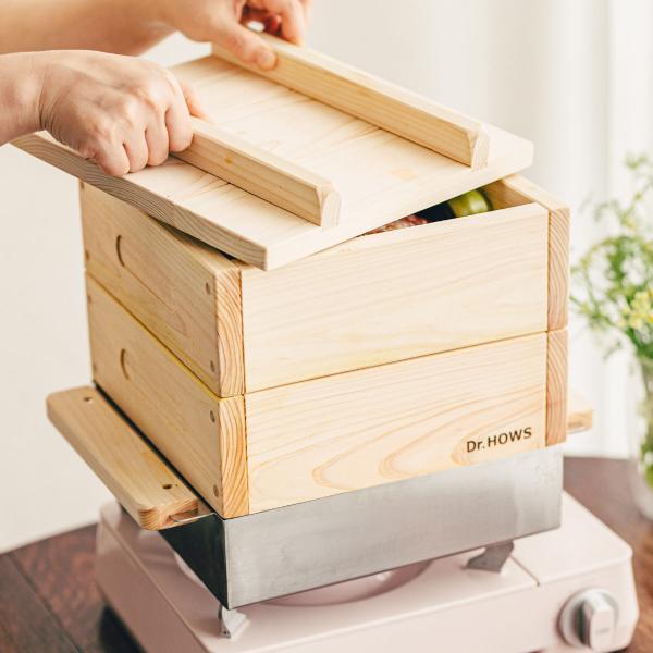 ひのき蒸し器 2段 IH対応 JADAM ドクターハウス （ Dr.HOWS せいろ セイロ 蒸し器 角型 ）