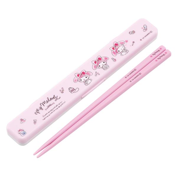 サイズ/約幅19×奥行3.1×高さ1.3cmお箸：約長さ18cm重量/約40g内容量/1個（お箸、箸箱）材質/蓋：AS樹脂ケース本体：ABS樹脂お箸：メタクリル樹脂クッション：シリコーンゴム生産国/日本製パーツ別耐熱温度/蓋・ケース本体・お...