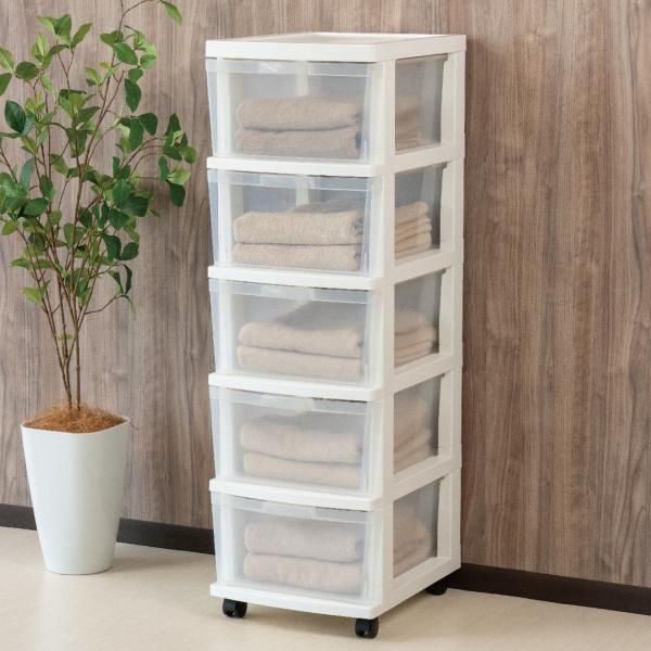 サイズ/約幅34×奥行42×高さ108cm引出し内寸：約幅25.8×奥行37.1×高さ16.8cm重量/約4.8kg内容量/1台材質/天板・本体枠・支柱・引出し：ポリプロピレンキャスター：ポリプロピレン（鉄心入）生産国/日本製引き出し段数/...