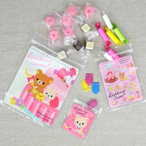 保存袋 チャック付 リラックマ ジップ袋 チャック付きプチ袋 （ ポリ袋
