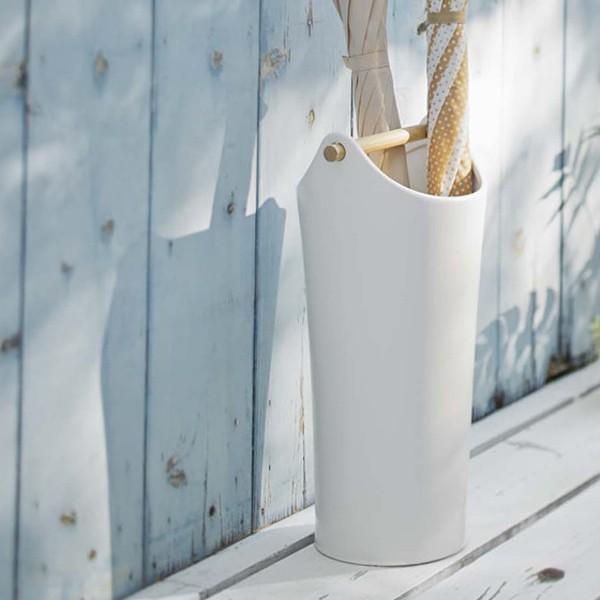 傘立て 陶器傘立て コモ ホワイト （ 傘 スタンド 玄関 収納