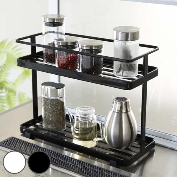 キッチンスタンド タワー Tower 山崎実業 調味料ラック スパイスボトル キッチン収納 2段 スパイスラック 調味料スタンド 調理器収納 インテリアパレットヤフー店 通販 Yahoo ショッピング