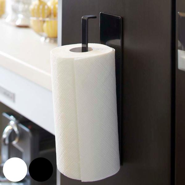 サイズ/約幅6×奥行5.2×高さ24.5cm内容量/1個付属品：マグネット1枚材質/スチール（粉体塗装）種類/ホワイト、ブラック生産国/中国製●冷蔵庫の扉や側面にマグネットで簡単に取り付けられるペーパーホルダーです。●タテにしてキッチンペー...