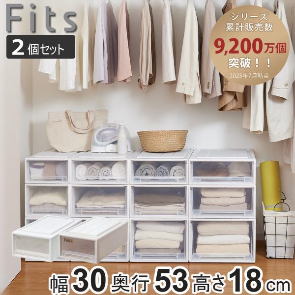 Fits 収納ケース フィッツ フィッツケース クローゼット S-30 同色2個
