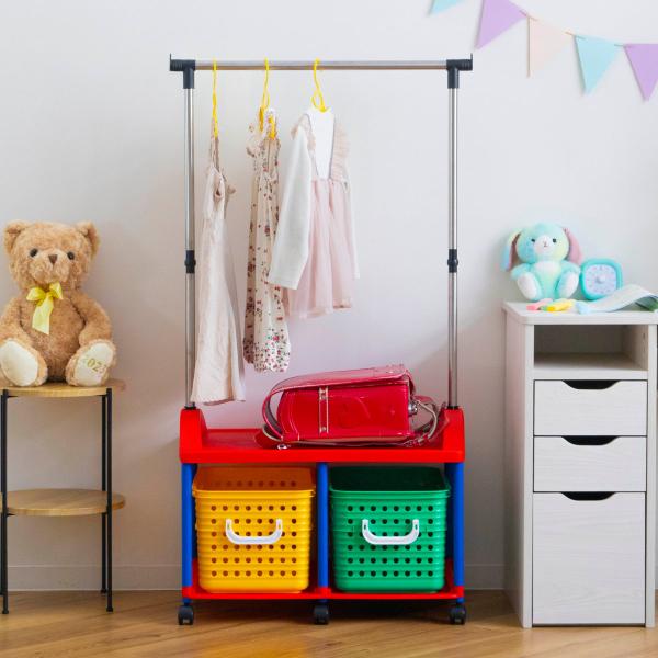 サイズ/約幅66×奥行44.5×高さ125cmバスケットの内寸：約幅22×奥行37×高さ22.8cmパイプハンガー部分の高さ：84cmパイプ直径：22mm内容量/1台材質/ポリプロピレン、ステンレス生産国/日本製キャスター/付き耐荷重/パイ...