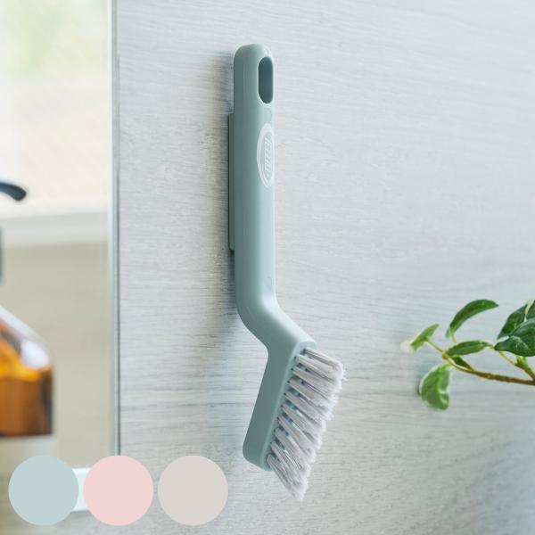 サイズ/約幅17×奥行2×高さ9cm内容量/1個材質/本体：ポリプロピレン、マグネットブラシ：ポリプロピレン種類/ペールアクア、シェルピンク、グレージュ生産国/中国製●水切れ良く衛生的なマグネット付きの隙間ブラシは壁に浮かせて収納でき清潔に...