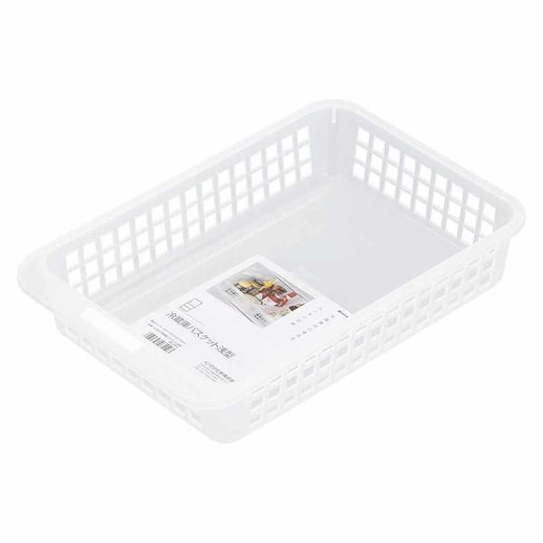 サイズ/約幅30.3×奥行19.7×高さ6.3cm内容量/1個材質/本体：ポリプロピレンキャップ：スチロール樹脂生産国/日本製●冷蔵庫の整理に便利な浅型の収納バスケットです。●冷蔵庫の奥や高い場所の食品もラクに取り出せます。●出し入れしやす...