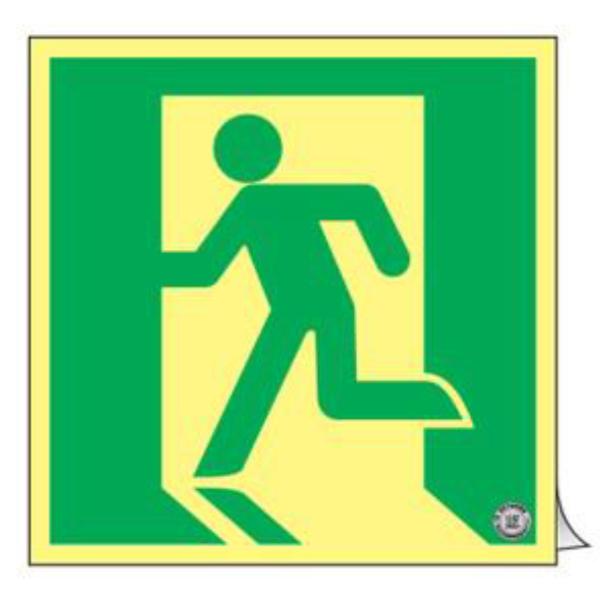 メーカー公式ショップ 避難口誘導 非常口マーク標識 高輝度蓄光タイプ 39ショップ 防災用品 送料無料 cm角 消防認定s級 安全 保護用品