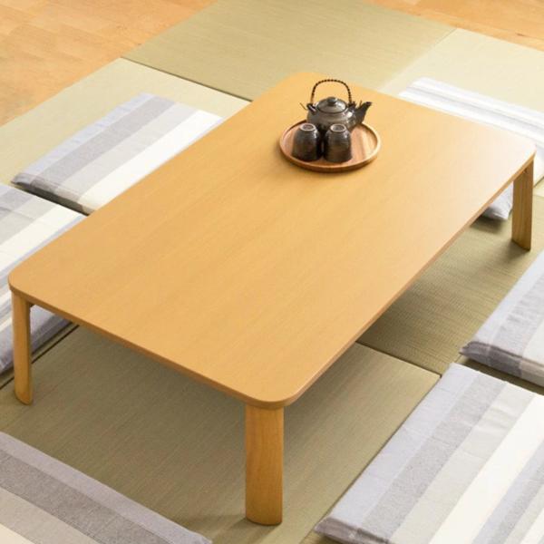 サイズ/約幅120×奥行75×高さ32cm折りたたみ時：幅120×奥行75×高さ8cm重量/約15kg内容量/1台材質/天板：プリント紙化粧繊維板、UV塗装脚部：天然木、ラッカー塗装生産国/ベトナム製組立状態/完成品●どんなお部屋にも合わせ...