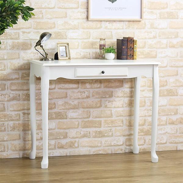 コンソールデスク アンティークホワイト 姫系家具 パイン材 【公式通販】