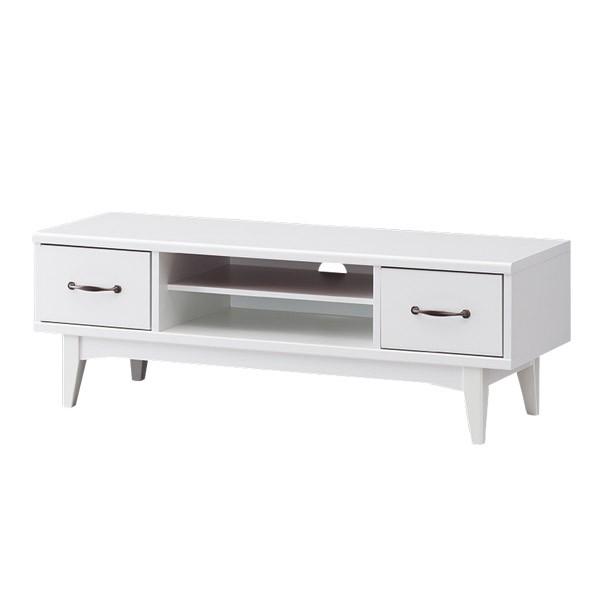 モダンな引き出し付きローボード② テレビ台 ローボード 引出し 2杯 レトロア レトロモダン 幅118cm （ AV