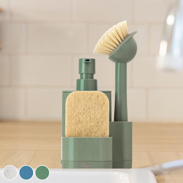 サイズ/約幅12×奥行10×高さ18cm容量/ボトル容量：325ml材質/ラック：ABS樹脂、シリコーンゴム、ポリプロピレン、ポリエチレン滑り止め：熱可塑性エラストマー（TPE）スポンジ：セルロース、サイザル麻、ポリエステルブラシ：ナイロン...
