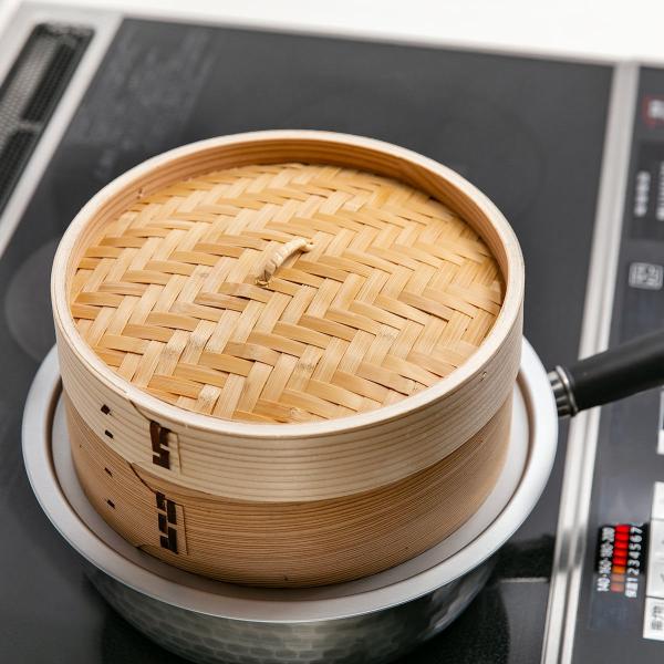 中華せいろ 21cm 蒸し器 竹 木 和の里 （ 蒸籠 セイロ 蒸篭 蒸し かご せいろ 21 センチ 天然木 天然竹 ）