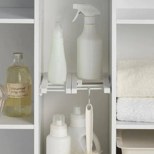 サイズ/約幅14.5〜18.5×奥行23.0×高さ2.2cm重量/約270g内容量/1個材質/線材：鉄(エポキシ樹脂粉体塗装)　樹脂部品：ABS、PP　カバー：合成ゴム　ネジ類：鉄(メッキ仕上げ)組立状態/お客様組立品●縦にも横にも便利に使...