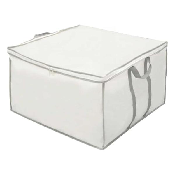 サイズ/約幅60×奥行56×高さ35cm重量/約185g内容量/1枚材質/本体：ポリプロピレン不織布ファスナー：ポリエステルバイアステープ：ポリプロピレン持ち手：ポリプロピレン生産国/中国製●持ち手付きで持ち運びが簡単なふとん収納袋です。●...