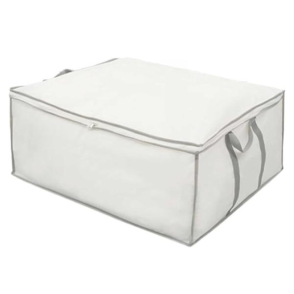 サイズ/約幅70×奥行50×高さ28cm重量/約180g内容量/1枚材質/本体：ポリプロピレン不織布ファスナー：ポリエステルバイアステープ：ポリプロピレン持ち手：ポリプロピレン生産国/中国製●持ち手付きで持ち運びが簡単なふとん収納袋です。●...