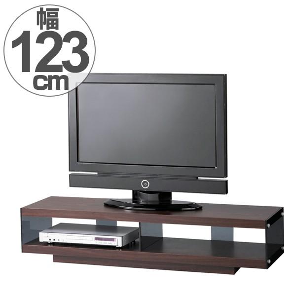 キャスター付きで移動もラクラク】ローTVボード・グレー強化ガラス