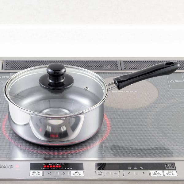 片手鍋 20cm IH対応 クックルックネオ ステンレス製 日本製 （ ガス火対応 片手なべ ステンレス鍋 ）