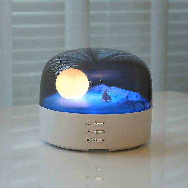 ランプ USB 充電式 LED ジオラマ 月 海 卓上 ムーン （ レッドワークス ライト 卓上ライト ナイトライト 間接照明 ）