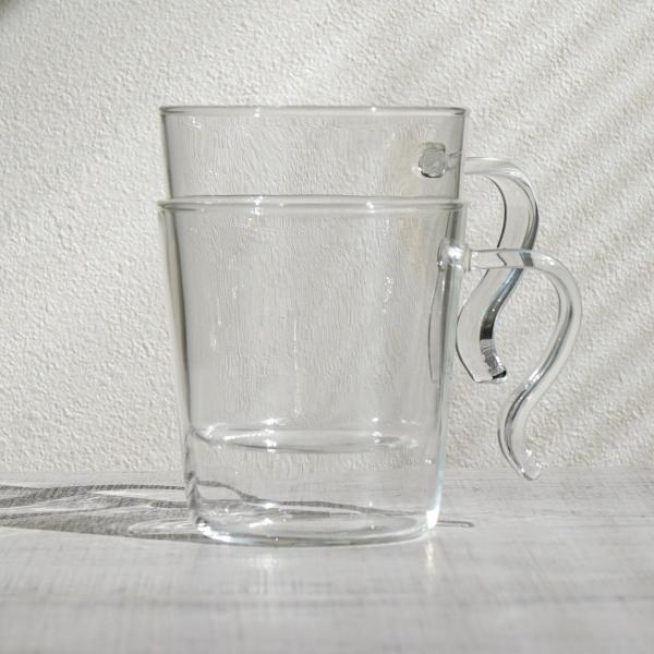 HARIO ハリオ マグカップ 耐熱スタッキングマグ 2個セット （ 300ml 食洗機対応 電子レンジ対応 耐熱ガラス マグ マグコップ カップ 食器 日本製 ）