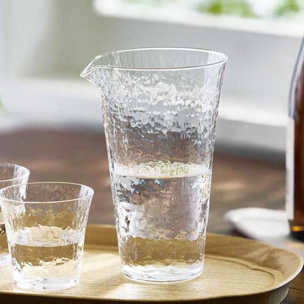 グラス 薄葉 うすよう 片口 （ 380ml ガラス 徳利 銚子 酒器 冷酒 お酒 酒 日本製 ）