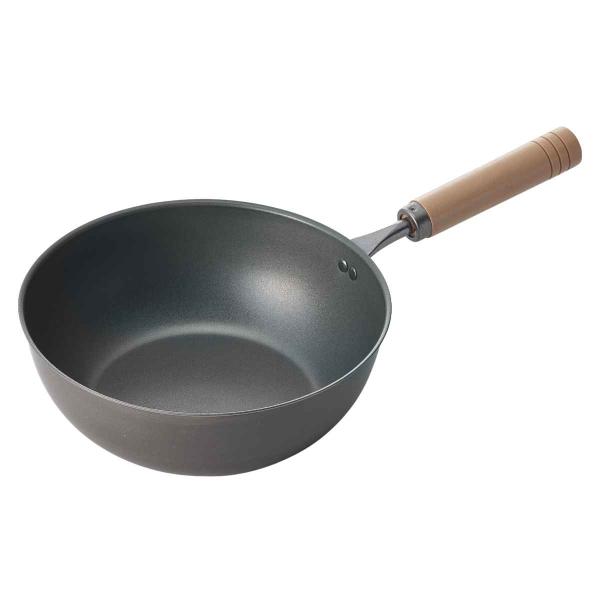 いため鍋 20cm IH対応 鉄製 真・匠味 深型フライパン 日本製 （ ガス火対応 深型 炒め鍋 鉄フライパン 軽い 金属ヘラOK ）