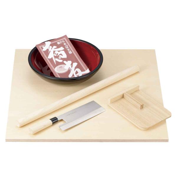 手打ち麺セット 60cm 蕎麦打ち道具 包丁付き レシピ付き （ そば打ちセット 蕎麦打ちセット 手打ちそばセット そば打ち道具一式 ）