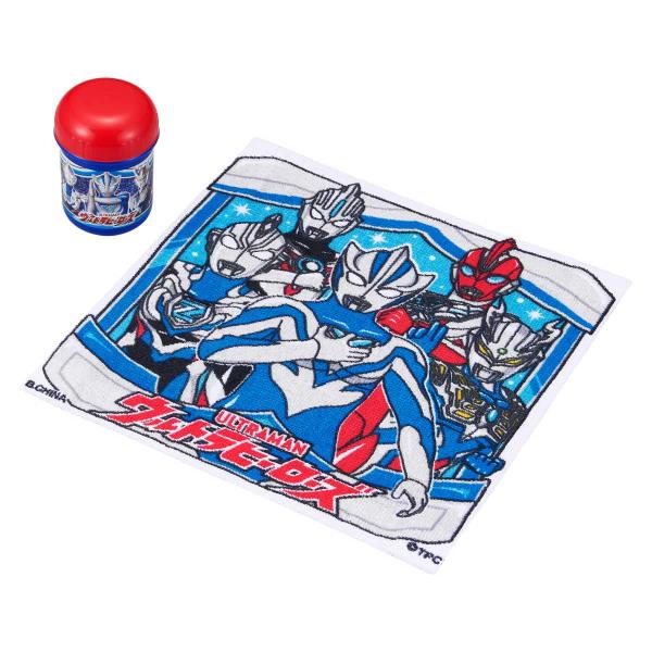 おしぼりセット ウルトラヒーローズ （ ウルトラマン ケース お手拭き タオル ハンカチ ハンドタオル 抗菌 子供 ）