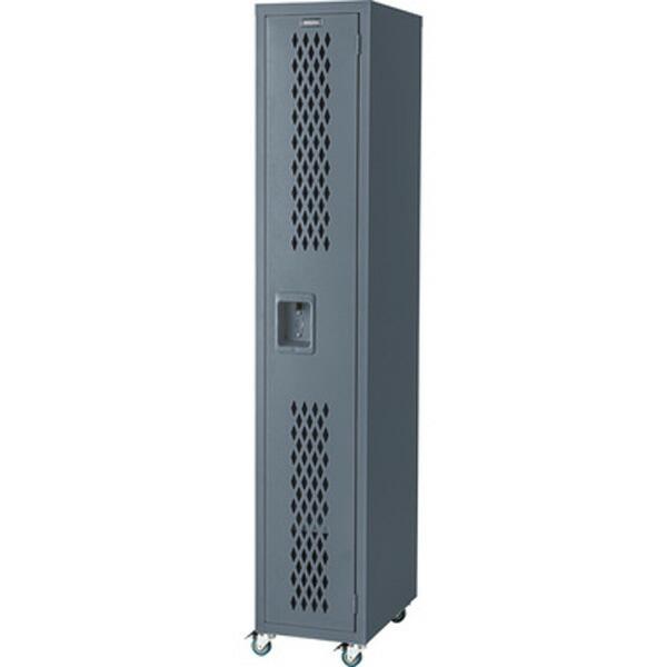 ロッカー風収納棚 収納ラック チェスト スリム 幅30×高さ168cm チェスト ロッカー キャスター付き スチール グレー アイボリー TPN-42GY TPN-42IV