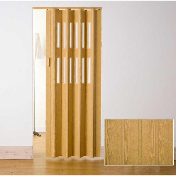 インテリア性の高い窓付き木目調ドア。大型コロランナー採用でスムーズな開閉を実現！