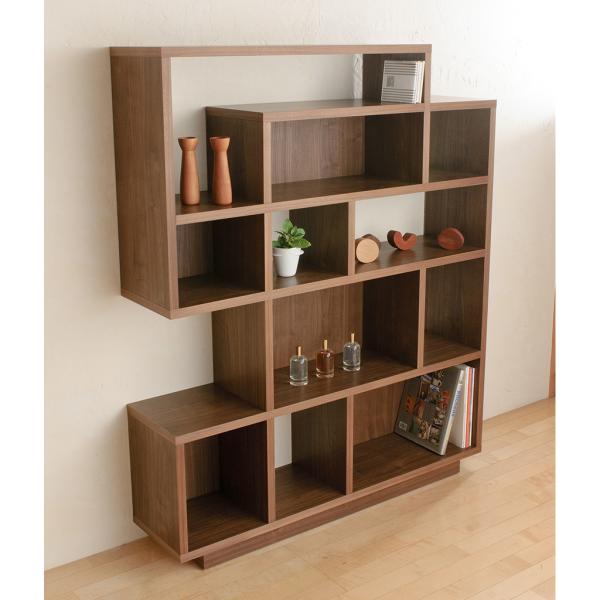 木製ブラウンオープンシェルフ 本棚 オープンラック W59.2×D31×H88.1cm ブラウン 本棚 シェルフ 収納